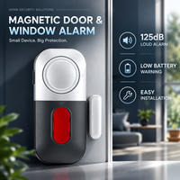 Alarme magnétique pour porte et fenêtre MEINOE 125 dB, capteur sonore ABS, avertissement de batterie faible, installation facile pour la maison, le bureau, le magasin