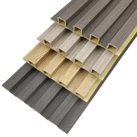 Panel Dinding dan Plafon WPC 3D Modern Berongga Tahan Air, Dekorasi Interior WPC Harga Pabrik untuk Panel WPC Elegan
