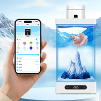 Nouvel aquarium intelligent WP8683C avec alimentation automatique et contrôle de la température pour petits poissons domestiques