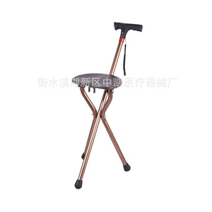 Manufacturer supplies cane <b>stools</b> with lighting, alarm, and <b>adjustable</b> <b>height</b>; easy for elderly users to operate. - Product Image 1