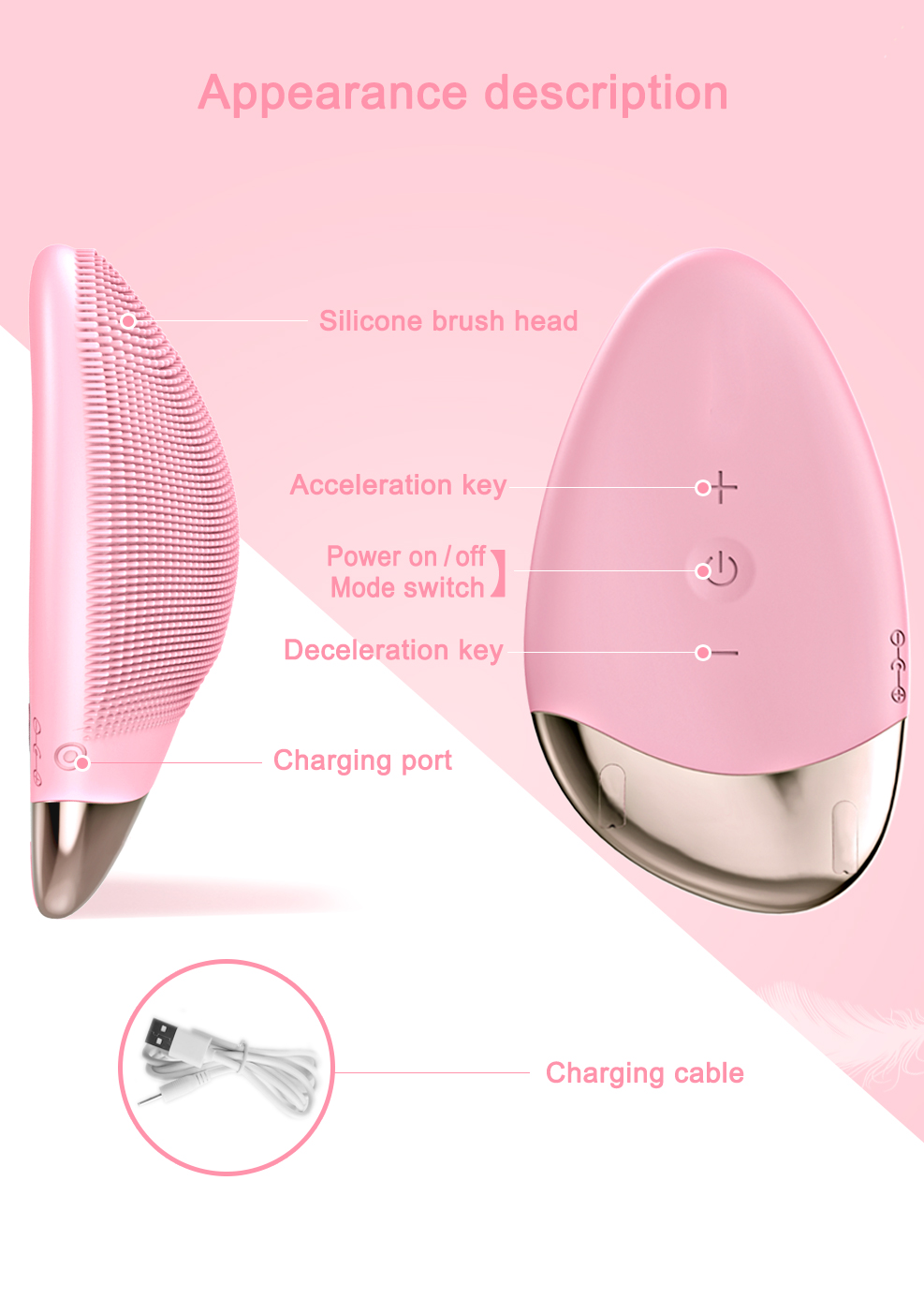 Shenzhen Siken 3D Notime 3 4 5 в 1 электрическая силиконовая Очищающая щетка для лица