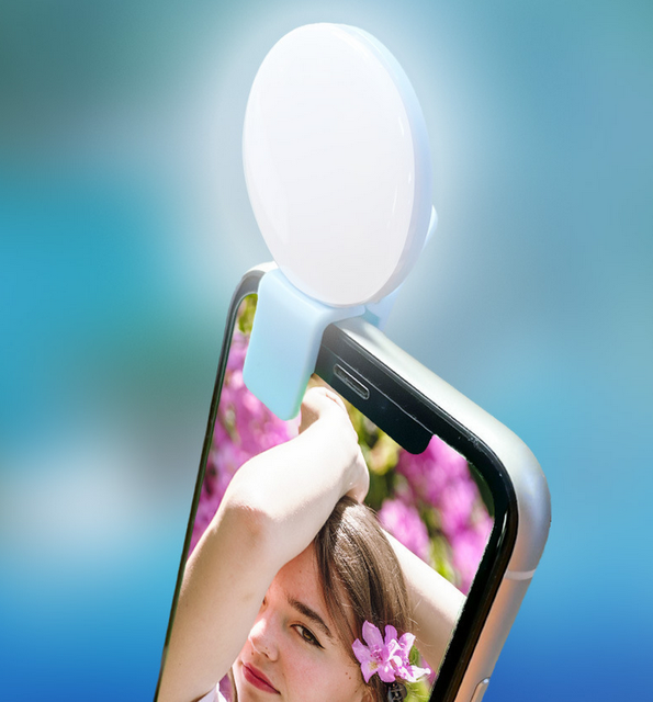 Portable Rechargeable LED Camera Selfie Ring Light Customize Design Flash Mobile Cell Phone Beauty Live Filling Mini Lamp