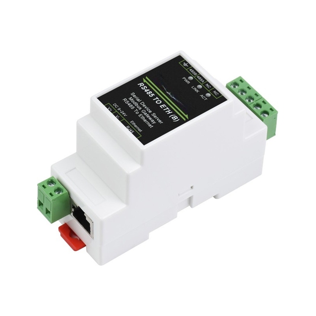 Industrial RS485 Serial Server to RJ45 Ethernet TCP/IP Rail-Mount Support Optional POE Function Communication Networking Product