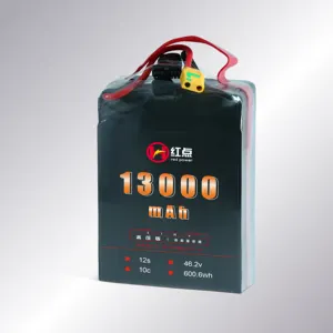 46.2V 13000mAh 13Ah12S हाई वोल्टेज बैटरी ली-पो निर्माण HD UAV पावर ड्रोन बैटरी UAV फिक्स्ड-विंड Vtol मल्टी-रोटर