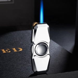 <strong>Lighters</strong> Supplier Fancy Fingertip Gyro Gas-refill Mini Jet Flame Custom Cigarette <strong>Lighters</strong> for Smoking - Product Image 1