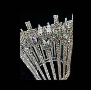 Bán Buôn Lớn Cao Đầy Đủ Vòng Nữ Hoàng Vương Miện Rhinestone <span class=keywords><strong>Pageant</strong></span> Vương Miện - Product Image 5