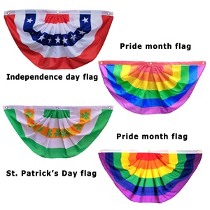 America US Memorial Day Banner 45x90cm Plisado Fan Bunting Flag PARA EL Día DE LA Independencia 4 de julio - Product Image 6