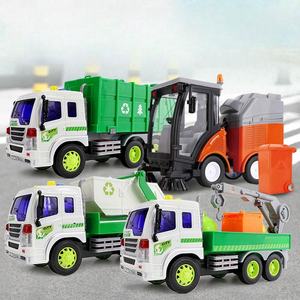 <span class=keywords><strong>Camion</strong></span> à ordures en plastique à fonction musicale avec 4 poubelles à chargeur arrière <span class=keywords><strong>Jouet</strong></span> à ordures à tirer vers l'arrière Jouets éducatifs Montessori pour enfants - Product Image 6