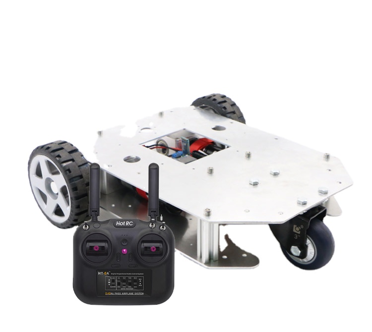 Three-wheeled smart car Raspberry pie Slam ROS lidar two wheel differential robot chassis for educational kit