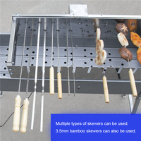 Barbecue électrique rotatif automatique avec fentes pour 15 brochettes, machine à barbecue à rotation automatique pour usage domestique, patio et commercial