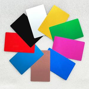 Aluminium-Visitenkarte Edelstahl-Metall-Visitenkarte Schwarze Mitgliedskarte Individuelles Logo Blanko-Namensschild für Geschäftszwecke - Product Image 4