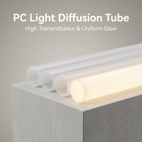 Abat-jour en polycarbonate, tube rond, couvercle en PC pour éclairage de bureau