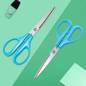 Stainless Steel Office Scissors Blue Straight Head Home Use Sharp Multi Purpose Cutting Tool - Product Image 2