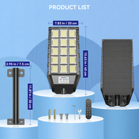 Lot de 2 lampadaires solaires haut de gamme avec 420 LED SMD 5730 – Entrepôt aux États-Unis pour les baies de chargement des terminaux de fret en conteneurs