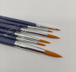 Migliore qualità Rotondo sintetico Taklon capelli <span class=keywords><strong>acquerello</strong></span> pennello spazzola di arte particolare vernice pennello - Product Image 1