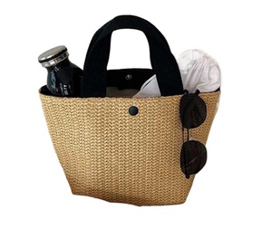 Hot bán mùa giải mới lạ mắt dễ thương với giá rẻ giá handmade bãi biển rơm Túi - Product Image 1