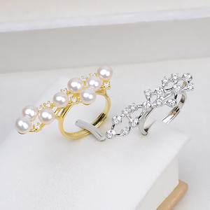 Accessoires DIY en argent S925 faits à la main, anneau ouvert à 8 perles avec 5-6 perles, anneau de maintien de perles multiples, bijoux de mode 184 - Product Image 1