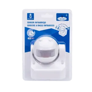 Detector de movimiento infrarrojo de pared, color blanco, instalación sencilla, ideal para seguridad y automatización. - Product Image 2