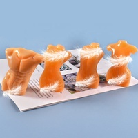 Moule à bougie en silicone flexible, moule de corps féminin, moule de torse de déesse pour l'artisanat en résine