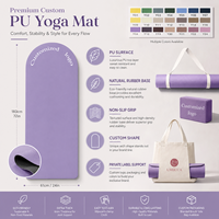Tapis de yoga en caoutchouc naturel PU OEM, super adhérent, antidérapant, tapis de yoga chaud, logo personnalisé, marque privée pour les marques de fitness