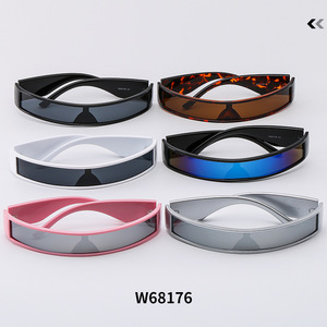 Shield Sunglasses <b>Mirror</b> Lenses UV400 Punk Style Unisex Adult Parties Fashion <b>Star</b> Design - Product Image 5