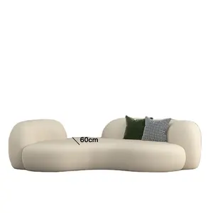 مخصص الايطالية غرفة المعيشة أريكة الحديثة الكشمير خاص على شكل المنزل البقاء أريكة التسوق مول فندق اللوبي الاستقبال أريكة مريحة