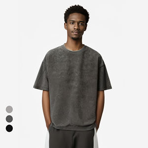 T-shirt blanc personnalisé en pur coton GSM lourd pour hommes impression et broderie personnalisées, t-shirts unis pour hommes - Product Image 1