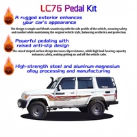Kit de pédales complet en alliage d'aluminium de haute qualité pour LC76, installation sans perçage, barres anti-collision tout-terrain pour 2007-2024