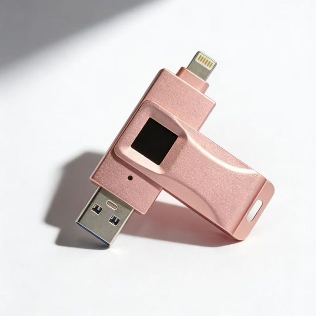 Finger Print USB 3.0 Flash Drive Biometric Security Memory Stick Metal Encrypted Pendrive with Custom Logo Gift Box
