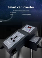 Convertisseur de courant pour voiture 12V vers 220V 200W Chargeur multifonctionnel USB Type C Charge rapide