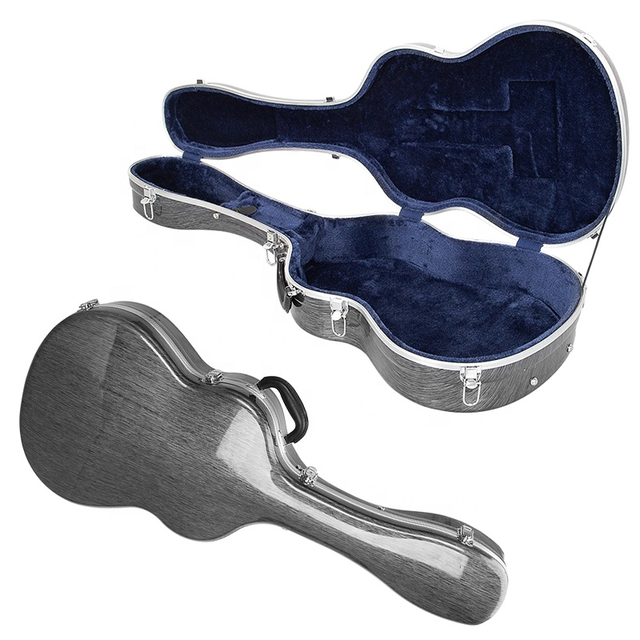 Chinese Wholesale Customized Logo 41 Inch ABS Material Black Lightweight Acoustic Guitar Hard Case Interior Protection