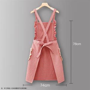 Tablier sans manches en coton robuste avec logo personnalisé, résistant à l'huile et anti-salissures, uniforme <span class=keywords><strong>de</strong></span> <span class=keywords><strong>travail</strong></span> pour cuisine et restauration, nouvelle mode été 2026 - Product Image 4