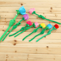 RJ Vente Flash Peluche Fleur Rose Cartoon 30cm Jouets DIY Bouquet Boucle de Rideau Pliable Cadeau Saint-Valentin Décoration de Chambre de Mariage