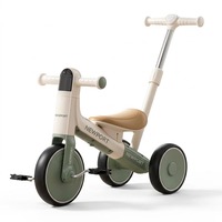 Nouveau tricycle 3-en-1 2026 pour tout-petits avec poignée de poussée amovible, lumières respirantes et roues silencieuses amortissantes pour enfants de 1 à 6 ans