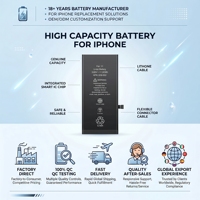 Baterai Bersertifikasi CE FCC MSDS UN38.3 untuk iPhone 12 13 13pro 14 15 Pro Max Diagnostik Baterai Asli Kapasitas Tinggi OEM ODM