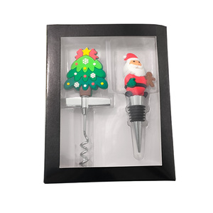 Christmas Wine Opener Set Santa Claus Stopper Christmas Tree Bottle Opener Stainless Steel Gift - Product Image 1