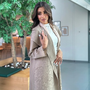 Abaya Elegante para Mujer, Diseño de Bordado Tradicional de Oriente Medio, Estilo Miyake Plisado, Elástico en Cuatro Direcciones, Otoño, Directo de Fábrica - Product Image 2