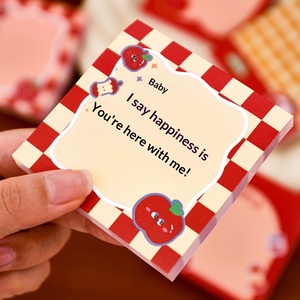 Cute Apple Shaped <b>Sticky</b> <b>Notes</b>, High-value Self-adhesive Memo Pads, Cartoon Reusable Notepads for Student Message and Daily <b>Note</b> - Product Image 4