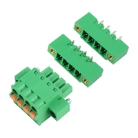 15EDGKDM-3.81MM Terminal de cableado de resorte sin tornillos con brida Reemplace Phoenix 1,5 STF Bloque de terminales verde macho y hembra