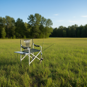 Silla de director plegable ligera con mesa lateral y bolsillos de almacenamiento para uso en exteriores e interiores, marco de aluminio, tela Oxford - Product Image 2