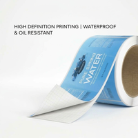 Étiquettes autocollantes en vinyle imperméable pour bouteilles d'eau minérale, étiquettes pour emballage de boissons, autocollants pour logo, autocollants pour boîtes d'emballage