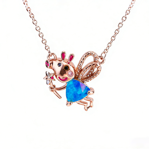 Collar de lujo ligero, collar <span class=keywords><strong>con</strong></span> colgante pequeño en forma de cerdito, <span class=keywords><strong>cadena</strong></span> tipo gargantilla delicada y sencilla para mujer, versátil y elegante. - Product Image 1