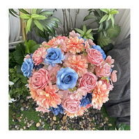 Boule de fleurs artificielles en soie mélangée, centre de table de mariage, compositions florales modernes, diverses occasions : Nouvel An, Saint-Valentin, Remise de diplôme, Halloween