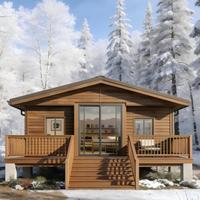 Bungalow préfabriqué haut de gamme 20, 30 ou 40 pieds, 1 à 3 chambres, maisonnette mobile, lodge extérieur pliable en acier