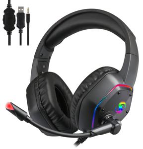 Tronsmart — <span class=keywords><strong>casque</strong></span> de Gaming avec fil LED RGB, écouteurs stéréo, son Surround <span class=keywords><strong>virtuel</strong></span>, avec micro, pour PC et <span class=keywords><strong>PS4</strong></span>, mise à niveau, 7.1 - Product Image 1
