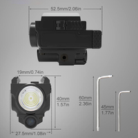 Lampe torche LED compacte avec logo de marque imprimé, faisceau laser rouge 800 lumens
