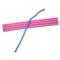 Moule en Silicone en pâte de gomme naturelle, perles et chaîne en Fondant, outils de décoration de gâteaux