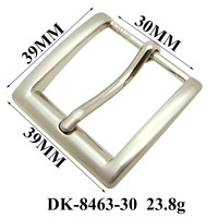 Vente en gros de boucles de ceinture à simple ardillon en alliage de zinc argent mat sans nickel de 30 mm pour ceintures en cuir pour hommes OEM ODM