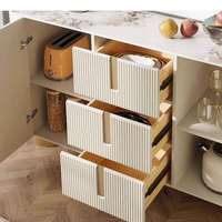Buffet en bois crème et marbre de luxe haut de gamme, meuble multifonctionnel moderne pour cuisine, salle à manger, salon, écologique