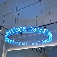 Enseigne au néon LED ronde en acrylique pour plafond, design personnalisé, suspension lumineuse au néon, enseigne lumineuse pour la décoration de studio de danse